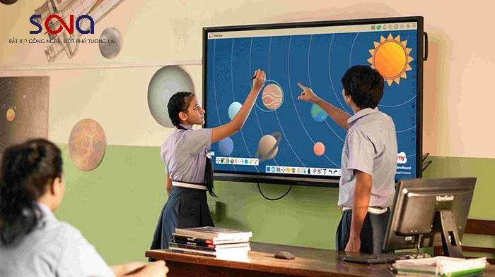 màn hình tương tác cho giáo dục 