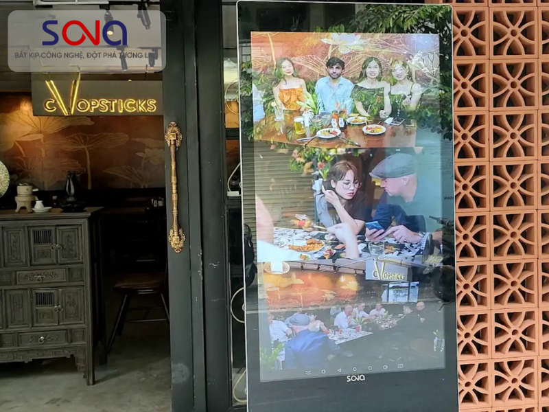 Màn hình quảng cáo ở công viên nước