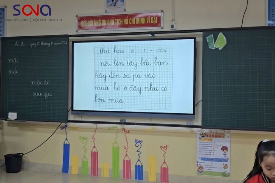 Dự án màn hình tương tác trường tiểu học Phúc Tân – Từ thiết bị đến giải pháp vận hành thực tế