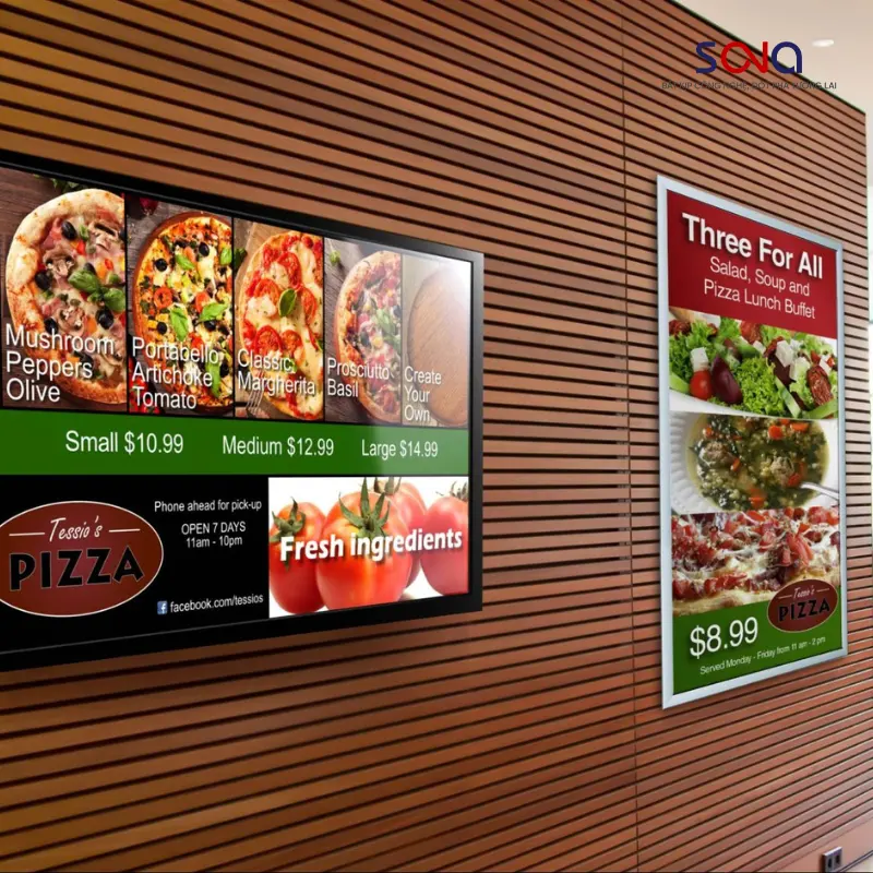 màn hình tương tác cho nhà hàng có thể cung cấp thông tin cần thiết
