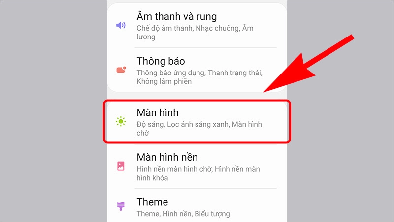cách ẩn màn hình giọt nước trên điện thoại sam sung