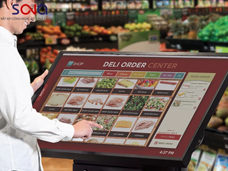 màn hình tương tác cho siêu thị