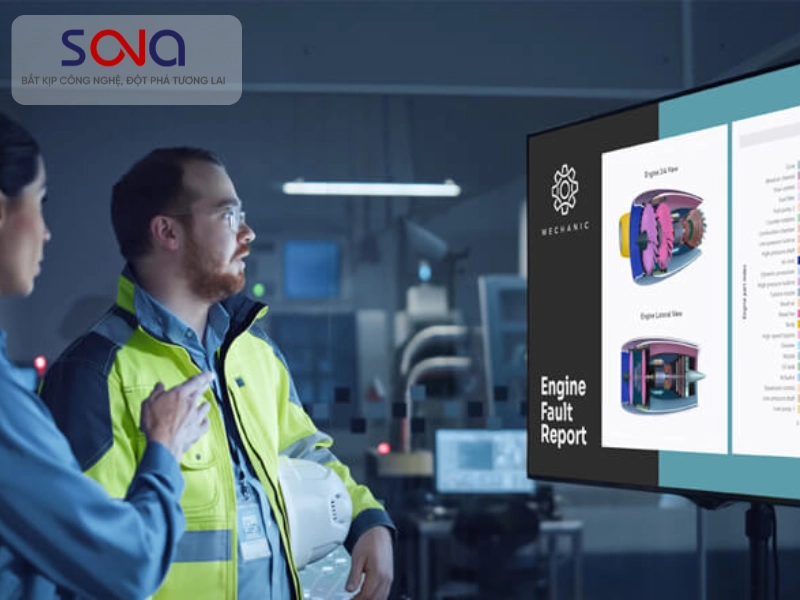 màn hình tương tác tại nhà máy