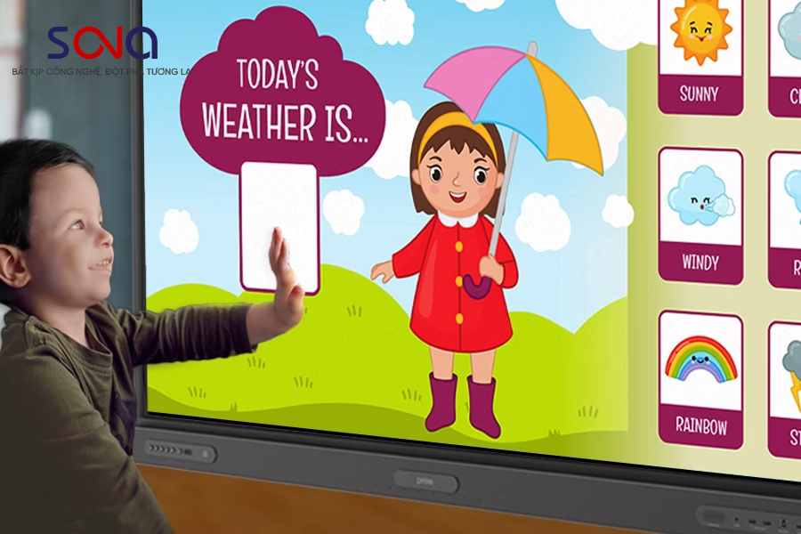 Màn hình tương tác cho trường mầm non 4K chất lượng, giá tốt 