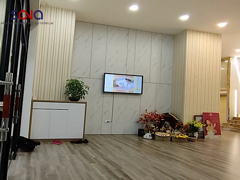 Toàn cảnh không gian sảnh đón tiếp Spa sau khi hoàn thành lắp đặt