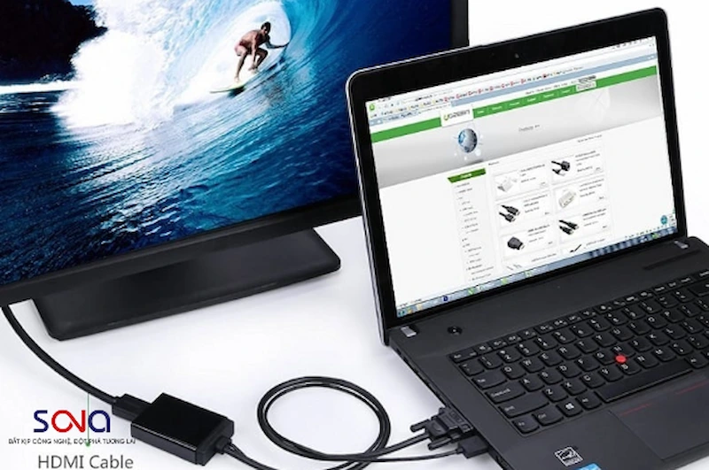 Có nhiều loại cáp hỗ trợ kết nối màn hình tương tác thông minh với máy tính, laptop