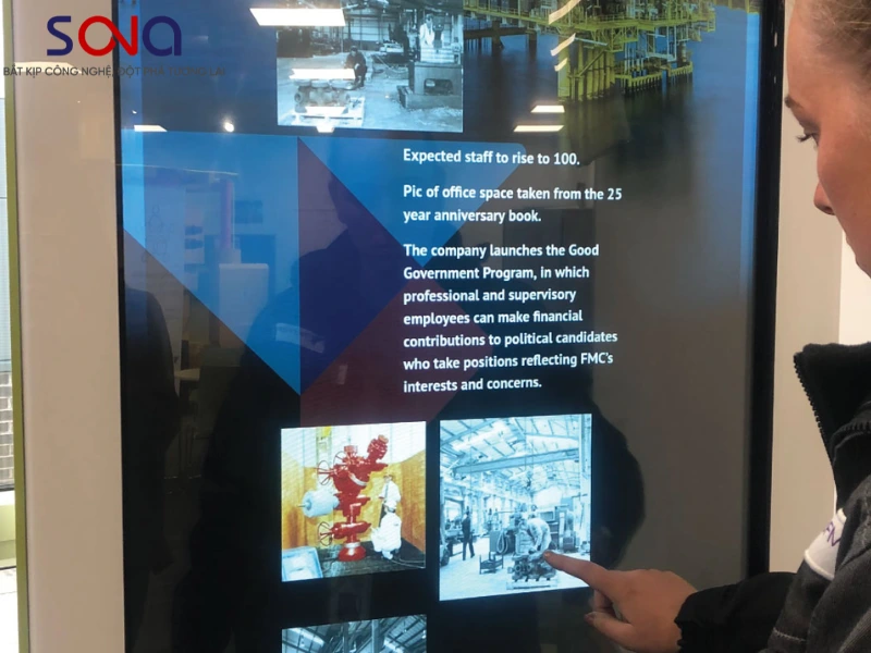 màn hình tương tác tại khu du lịch