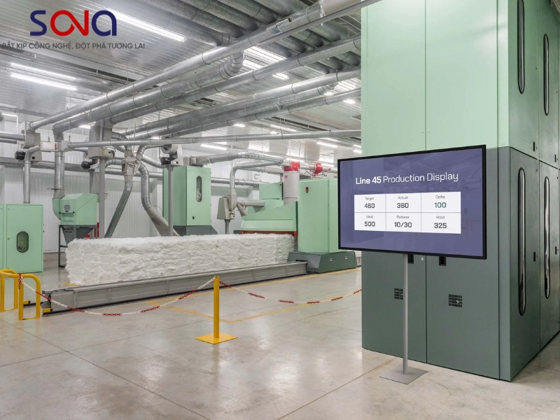 công nghệ màn hình tương tác nhà máy
