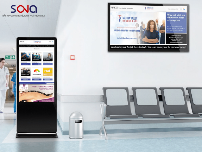 Ứng dụng màn hình tương tác trong bệnh viện