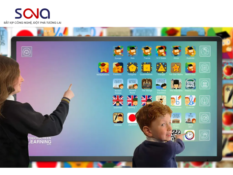 Những lưu ý khi sử dụng màn hình tương tác tại trường mầm non
