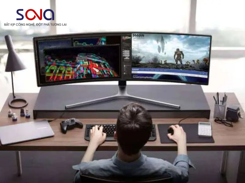 Màn ultrawide cho phép bạn nhập vào một ô cửa sổ