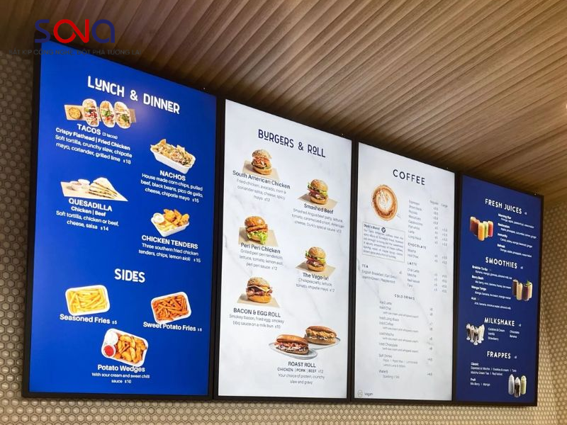 Màn hình LED menu