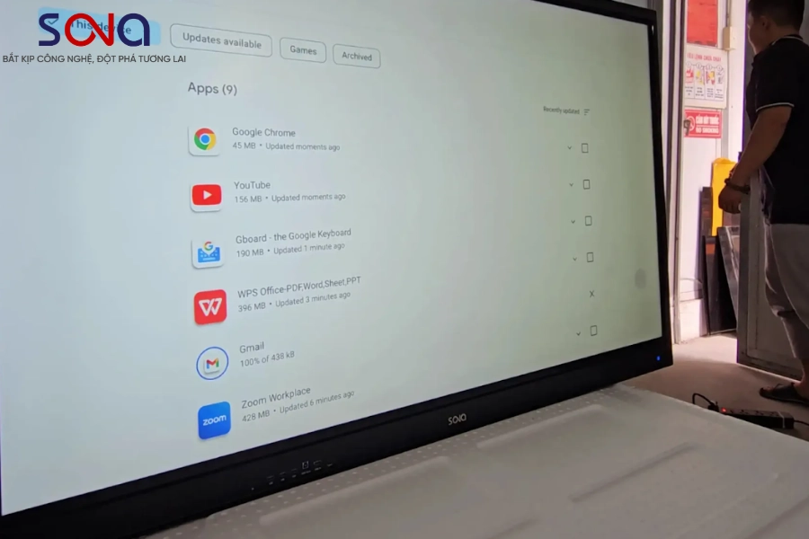 Màn hình tương tác Phường Bồ Đề