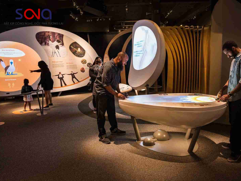 Lợi ích màn hình tương tác với bảo tàng và khách tham quan