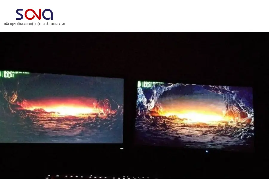 so sánh màn hình qled và 4k
