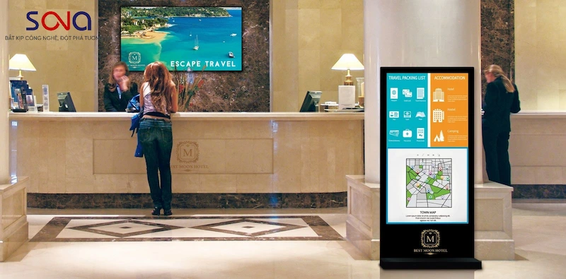 ứng dụng màn hình quảng cáo trong khách sạn
