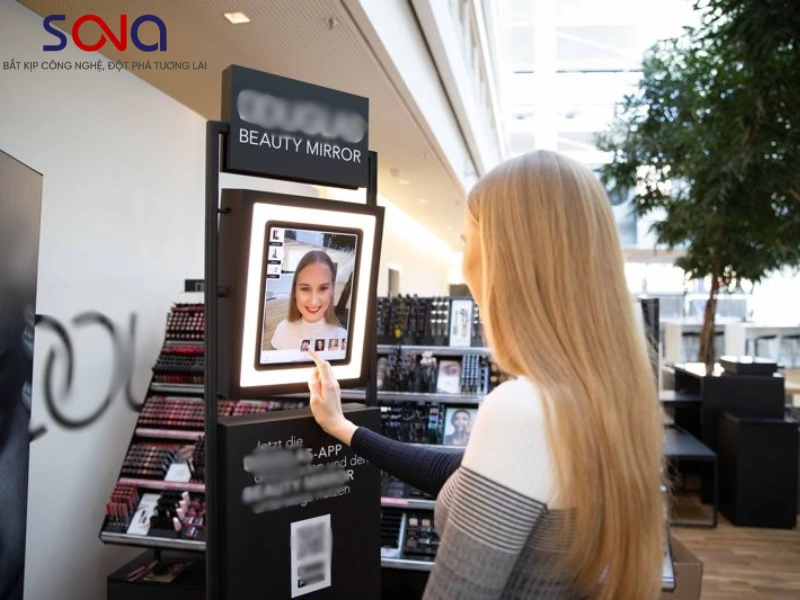 bảo tri Màn hình tương tác cửa hàng mỹ phẩm