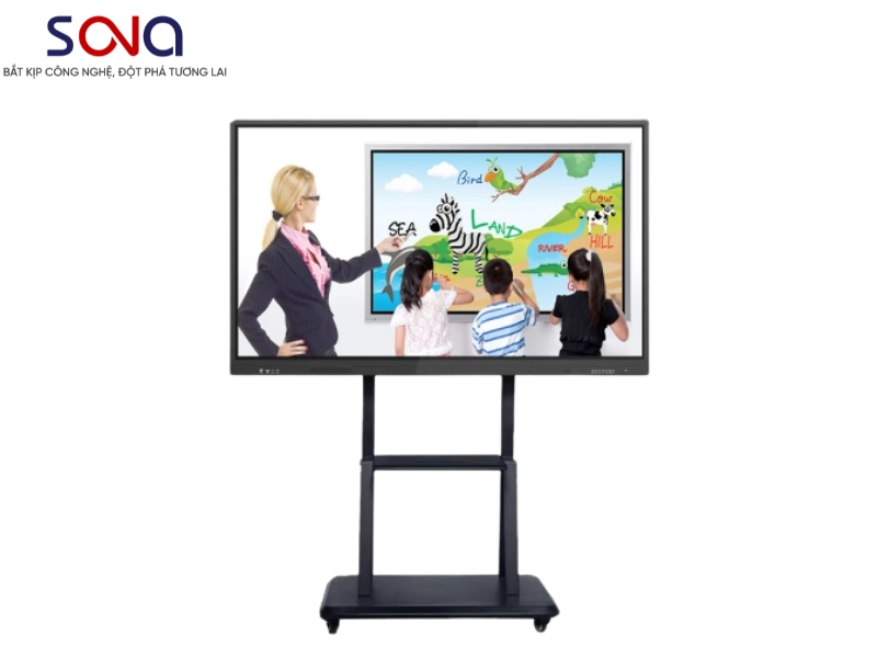 màn hình tương tác quán trà sữa