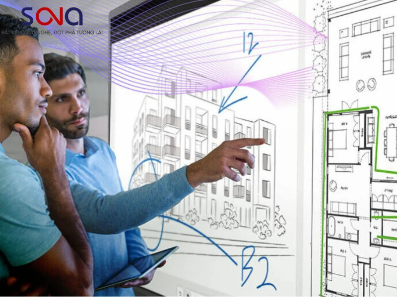 màn hình tương tác công ty kiến trúc