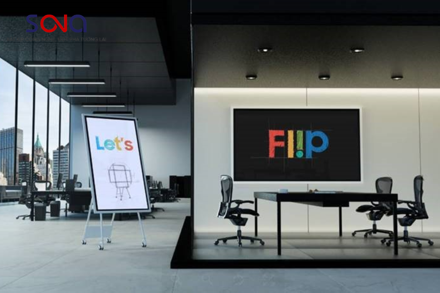 Các loại màn hình tương tác samsung flip 2 hệ điều hành Tizen OS 5.0