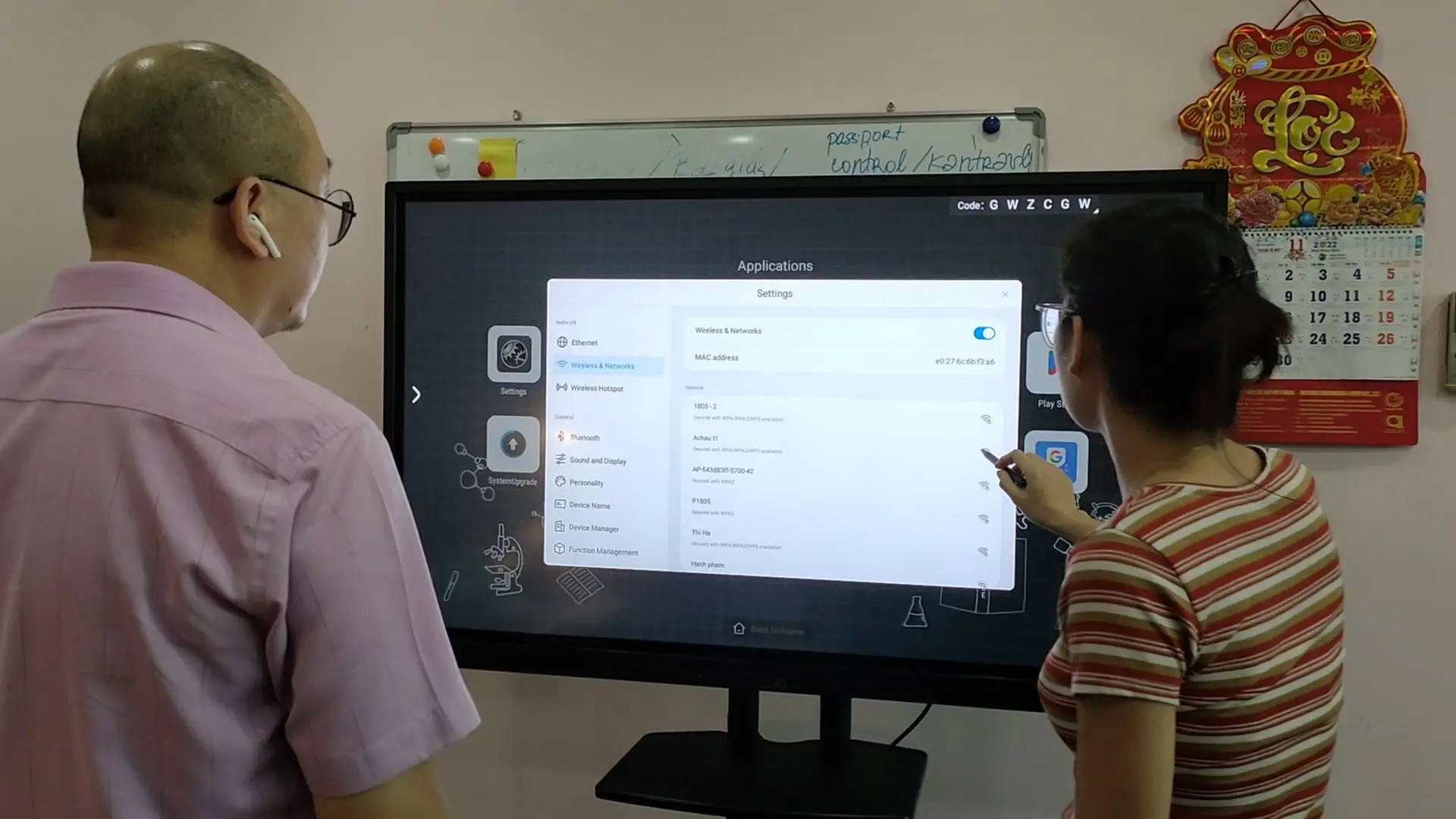 Lắp đặt màn hình tương tác thông minh tại Công ty CP Công nghệ và Kĩ thuật Á Châu