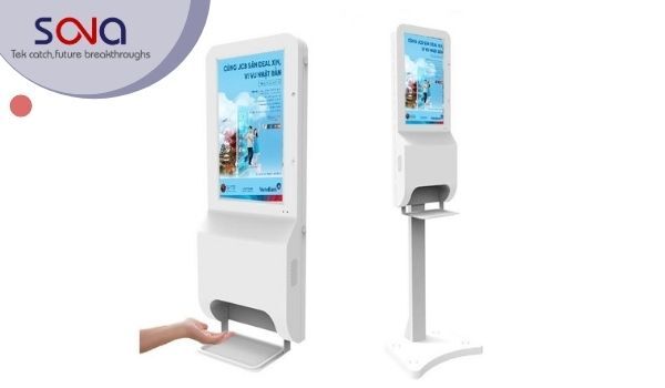 Màn hình quảng cáo LCD tích hợp máy sát khuẩn